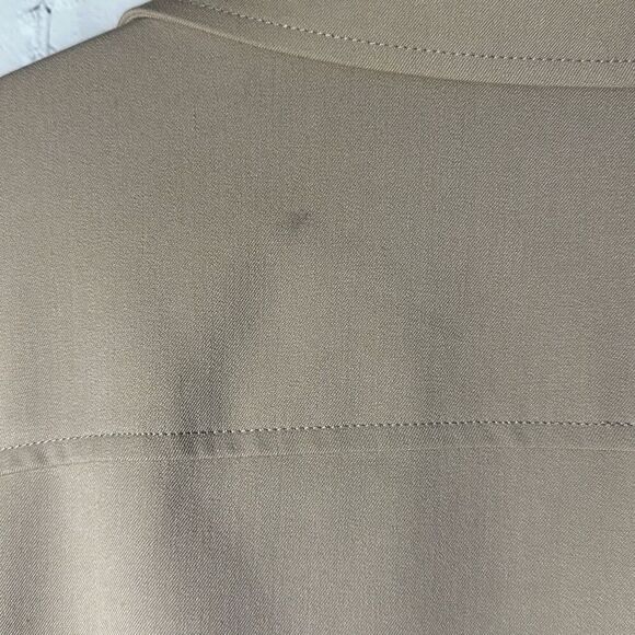 Duluth Trading Co Beige Bomber Jacket Coat Full Zip Size M Medium Rayon Blend - Picture 5 of 10